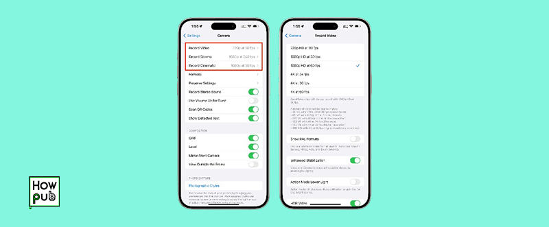 Adjusting iPhone camera settings for videography