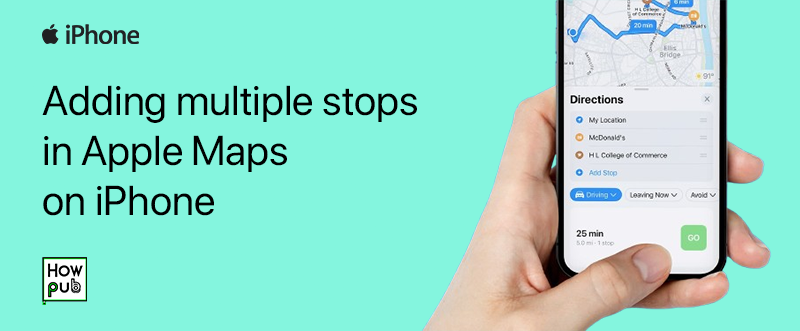 Adding multiple stops in Apple Maps on iPhone