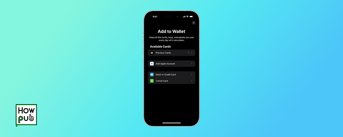 Setting up Apple Pay in the Wallet app