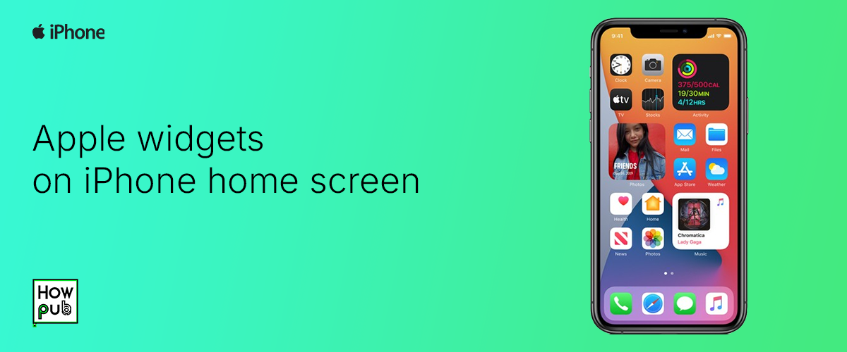 Apple widgets on iPhone home screen