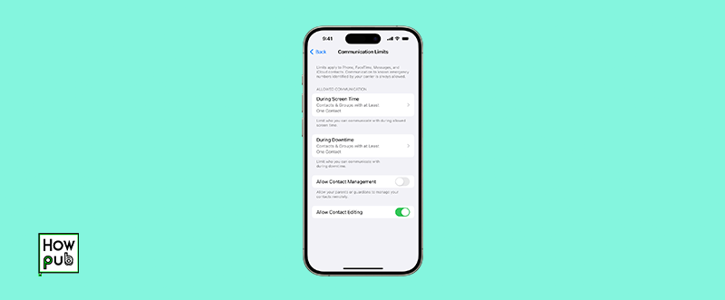 Setting Communication Limits on iPhone