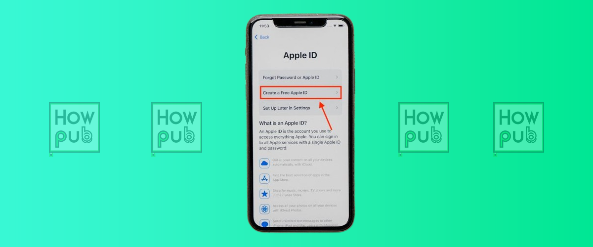 Creating a new Apple ID on iPhone