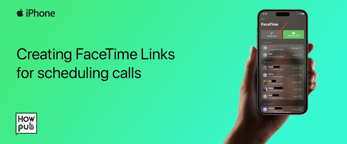 Creating FaceTime Links for scheduling calls