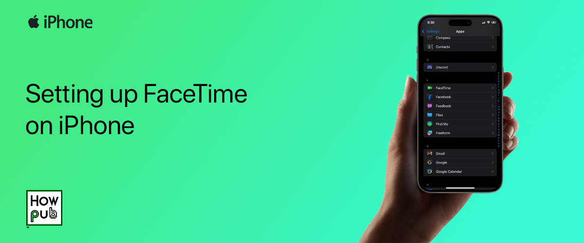 Setting up FaceTime on iPhone