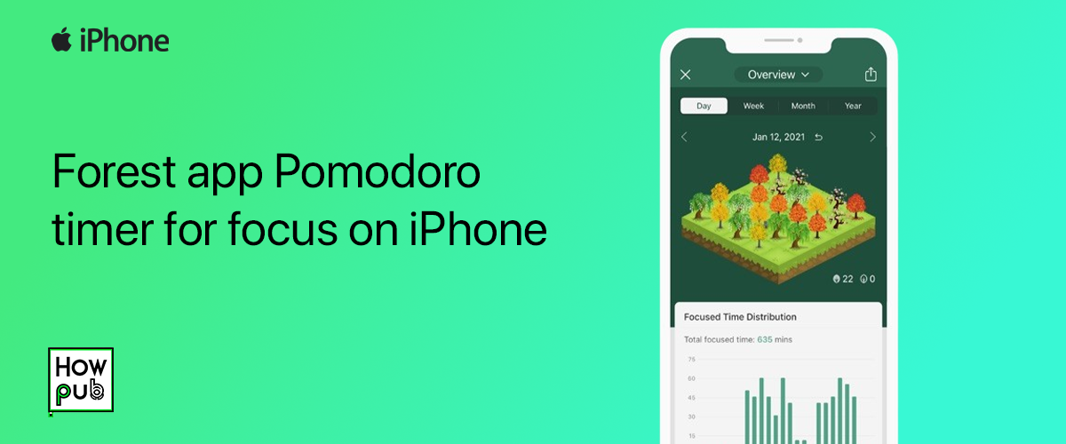 Forest app Pomodoro timer for focus on iPhone