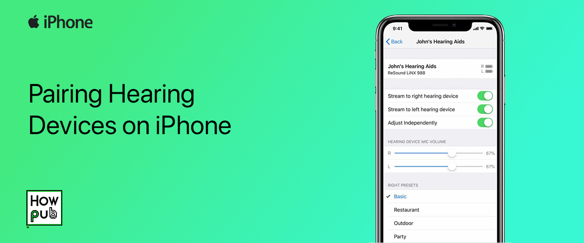 Pairing Hearing Devices on iPhone