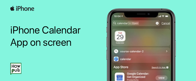 iPhone Calendar App on screen