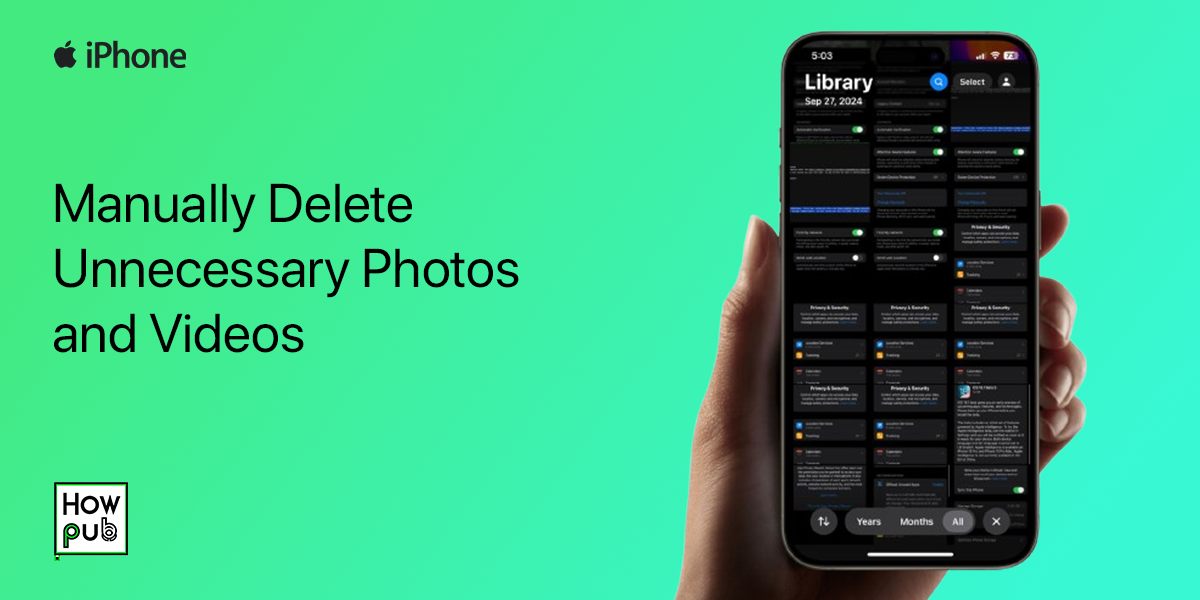 Delete photos on iPhone