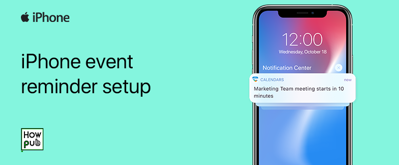 iPhone event reminder setup