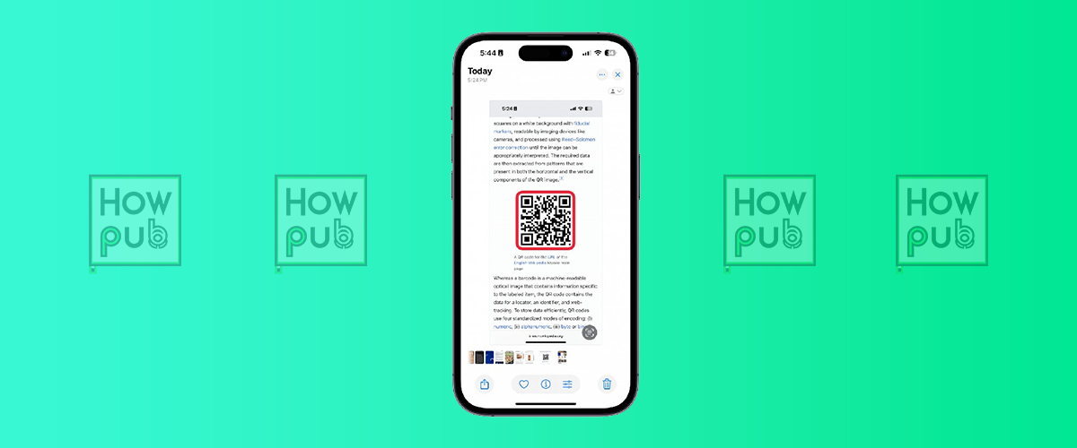 Using Live Text to Scan QR Code from a Screenshot