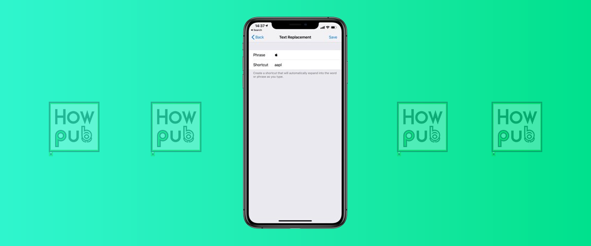 Accessing Text Replacement Settings on iPhone