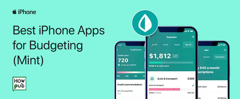 Mint app interface showing personal finance tracking