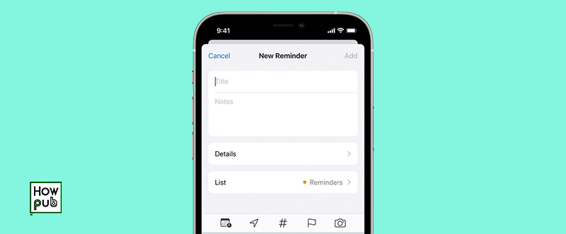 Setting up reminders on iPhone