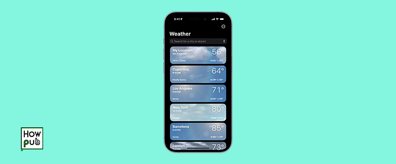 Setting up the Weather app on iPhone