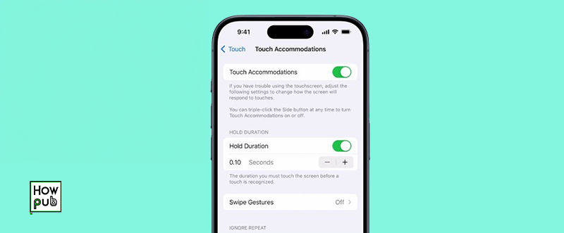 Touch Accommodations on iPhone