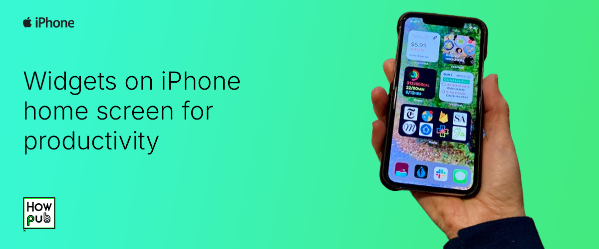 Widgets on iPhone home screen for productivity